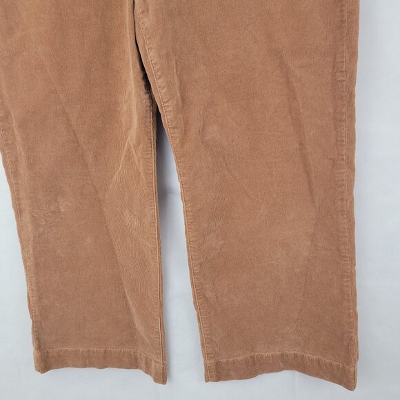 7 FOR ALL MANKIND Womens Pants Sz 32 Cropped Alexa Corduroy BROWN Wide Leg - Picture 3 of 16